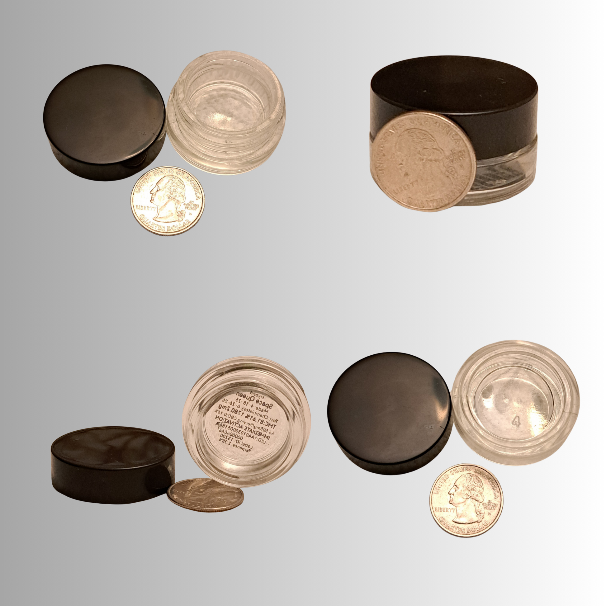 7mL jar for extract packaging 28mm black lids