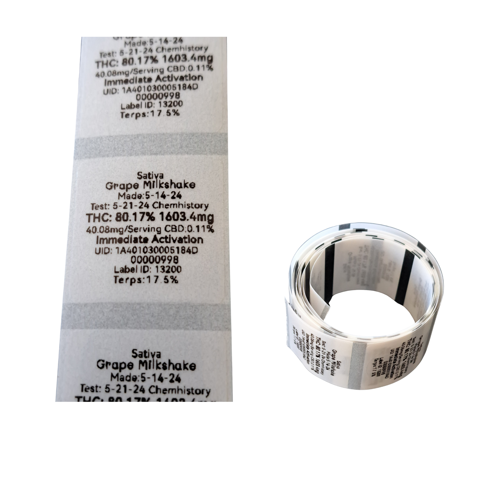 Up to 38mm rounds to easily apply to your product for compliant packaging.