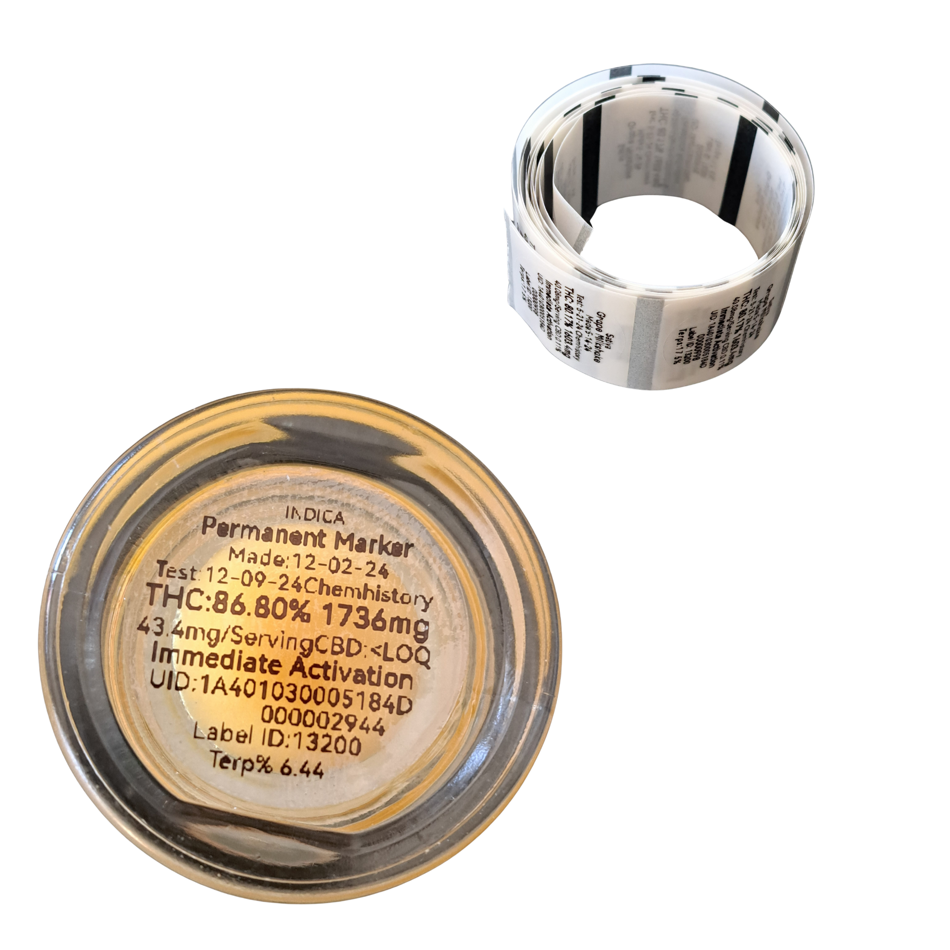 Compliance stickers for your jars to keep your brand above board and state compliant. 